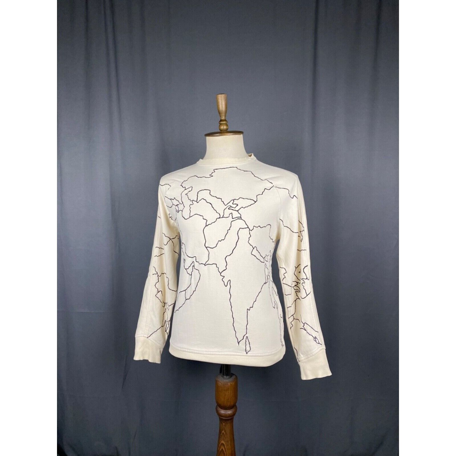 Maharishi Maharishi Map Print Sweatshirt Men's White Crewneck Sweater Size US S / EU 44-46 / 1 - 2 Thumbnail