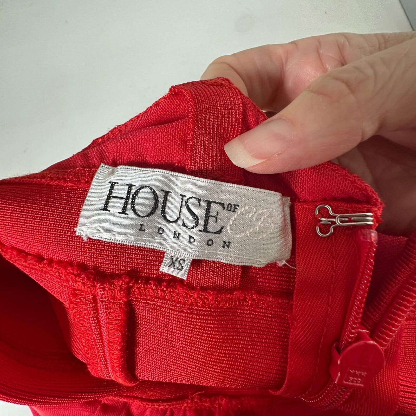 House of CB House of CB London Red Lace Trim VNeck Bandage Dress Mini XS Size XS / US 0-2 / IT 36-38 - 8 Thumbnail