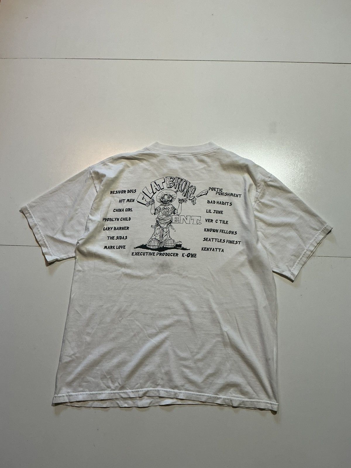 Vintage 1998 O.F.T.B. Operation From The Bottom Flat Broke T-Shirt Size US L / EU 52-54 / 3 - 3 Thumbnail