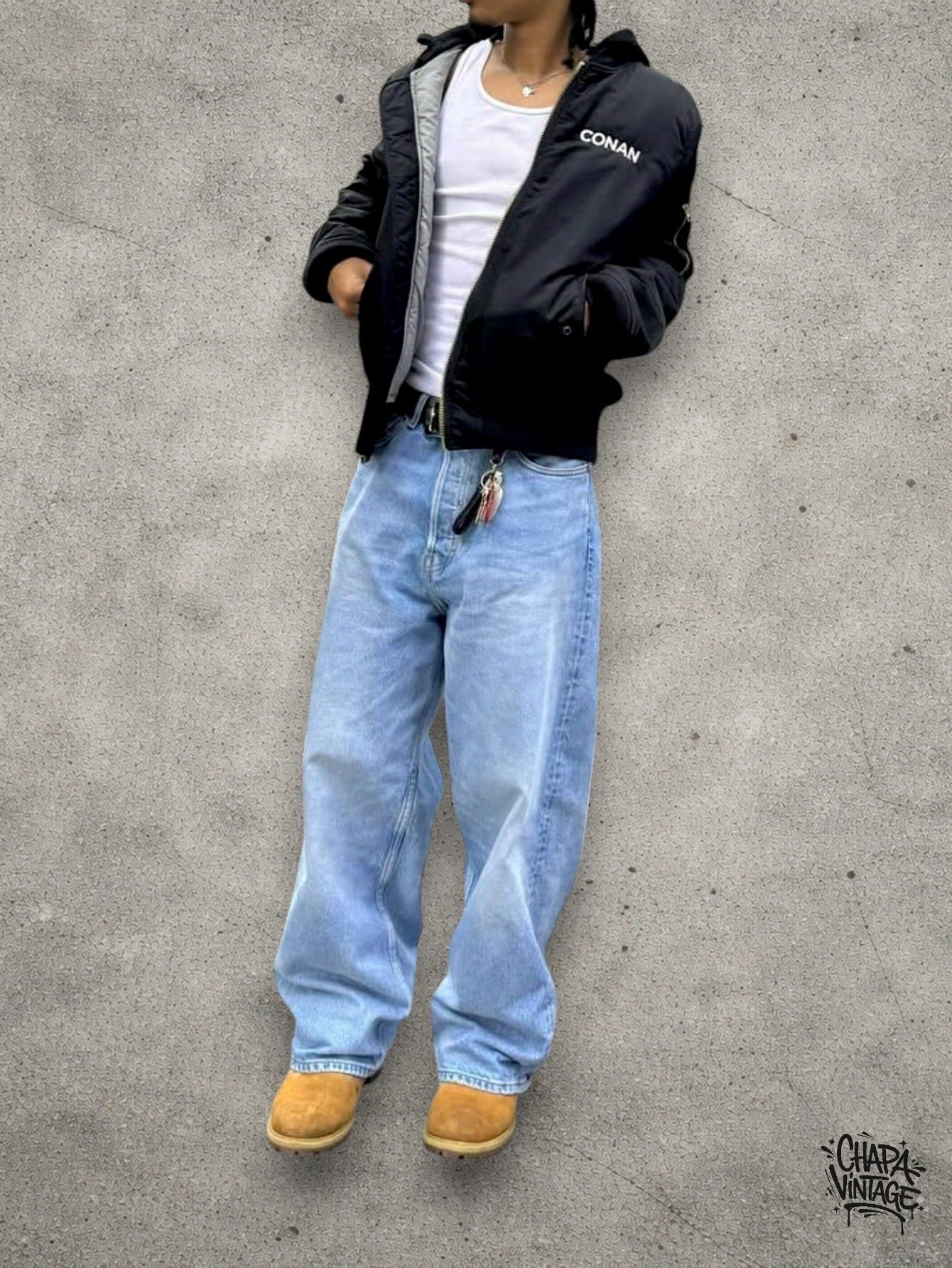 Vintage Straight leg light jeans Size US 32 / EU 48 - 4 Thumbnail