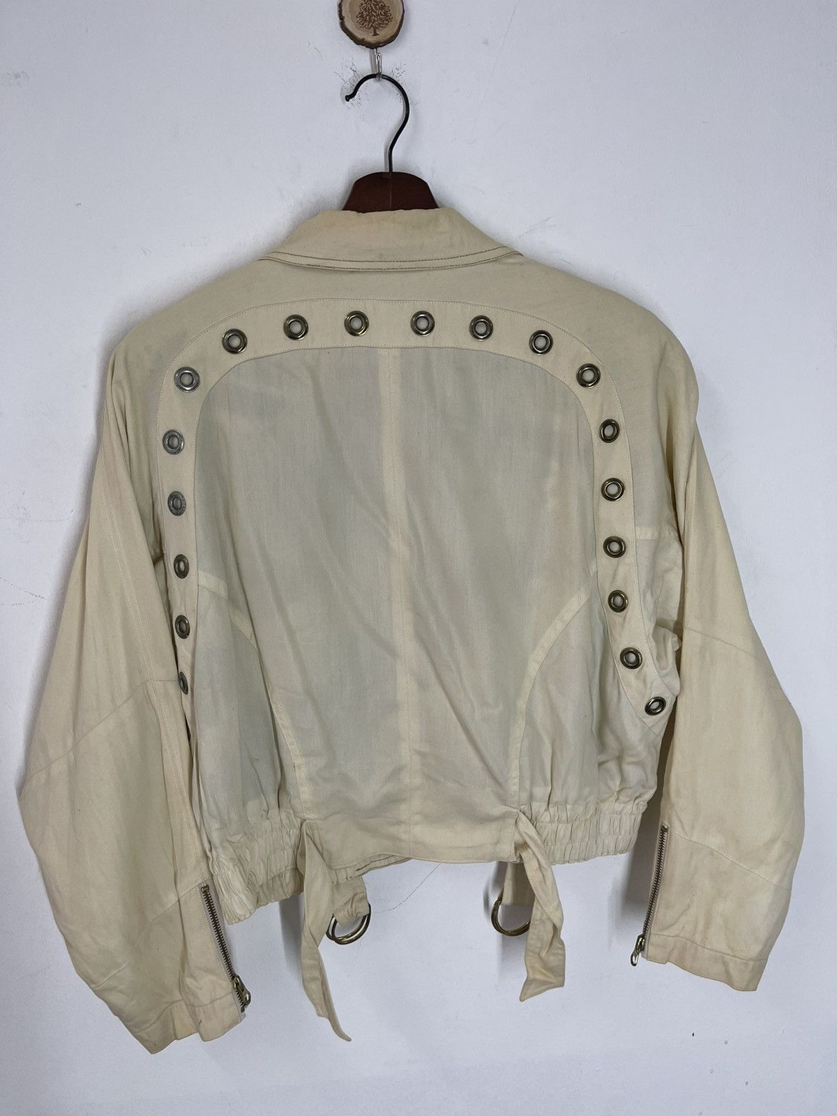 Issey Miyake ARCHIVAL DESIGNER🔥 Vtg Bondage Grommet Crop Jacket Size US M / EU 48-50 / 2 - 3 Thumbnail