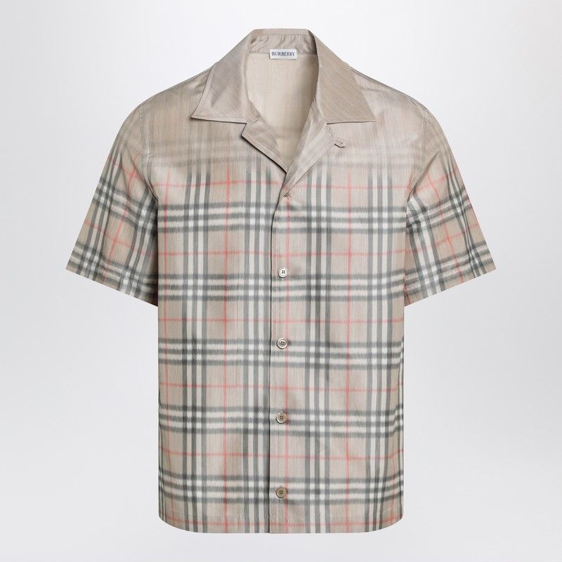 Burberry Burberry Beige Shirt With Shaded Check Pattern Size US M / EU 48-50 / 2 - 1 Thumbnail