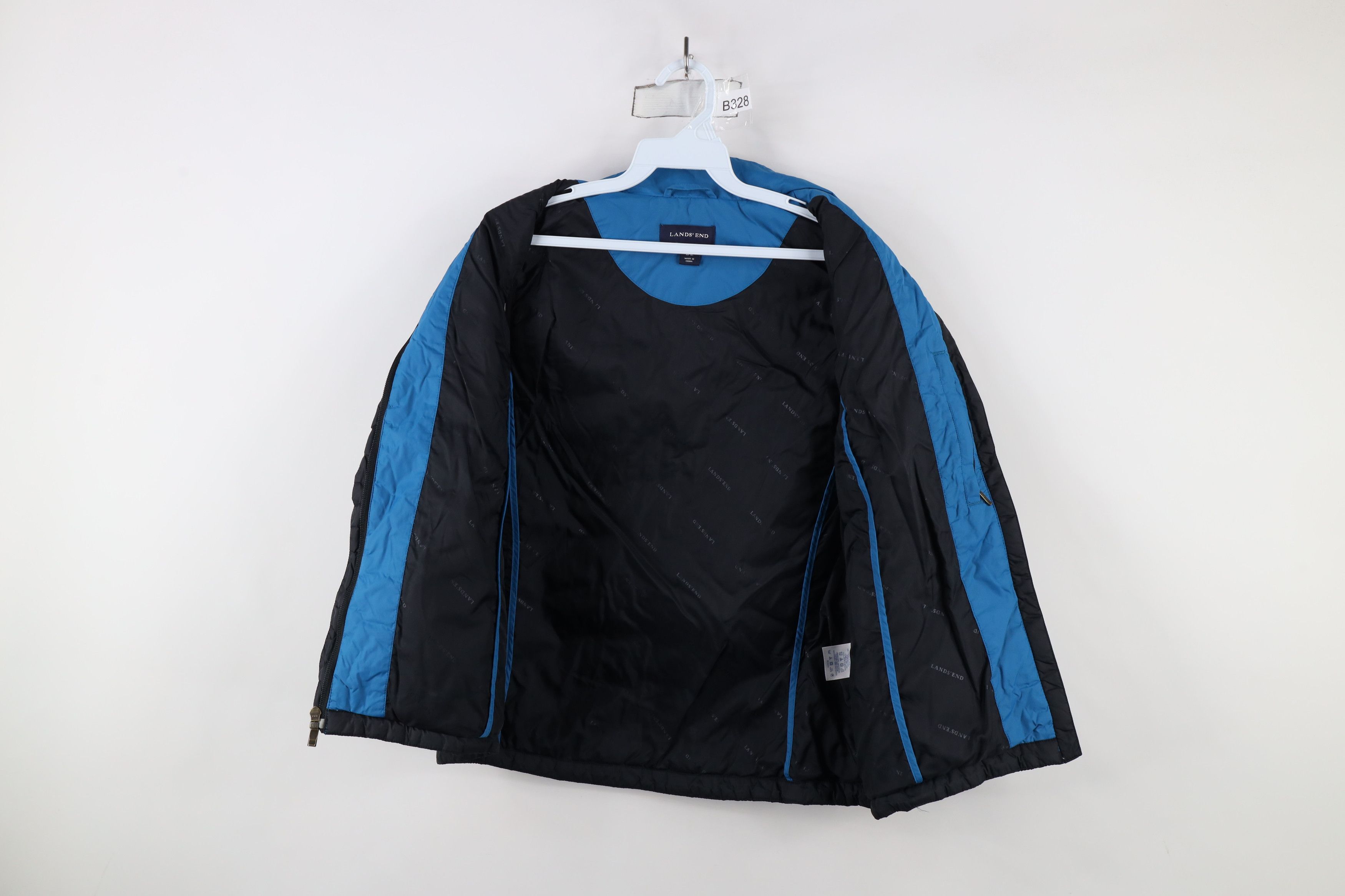 Lands' End × Vintage Vintage Lands End Blank Full Zip Puffer Vest Jacket Black Size M / US 6-8 / IT 42-44 - 7 Thumbnail