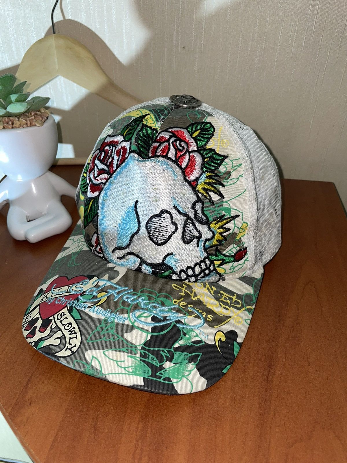 Ed Hardy × Japanese Brand × Vintage Ed hardy vintage Japanese cap 90s Size ONE SIZE - 1 Thumbnail