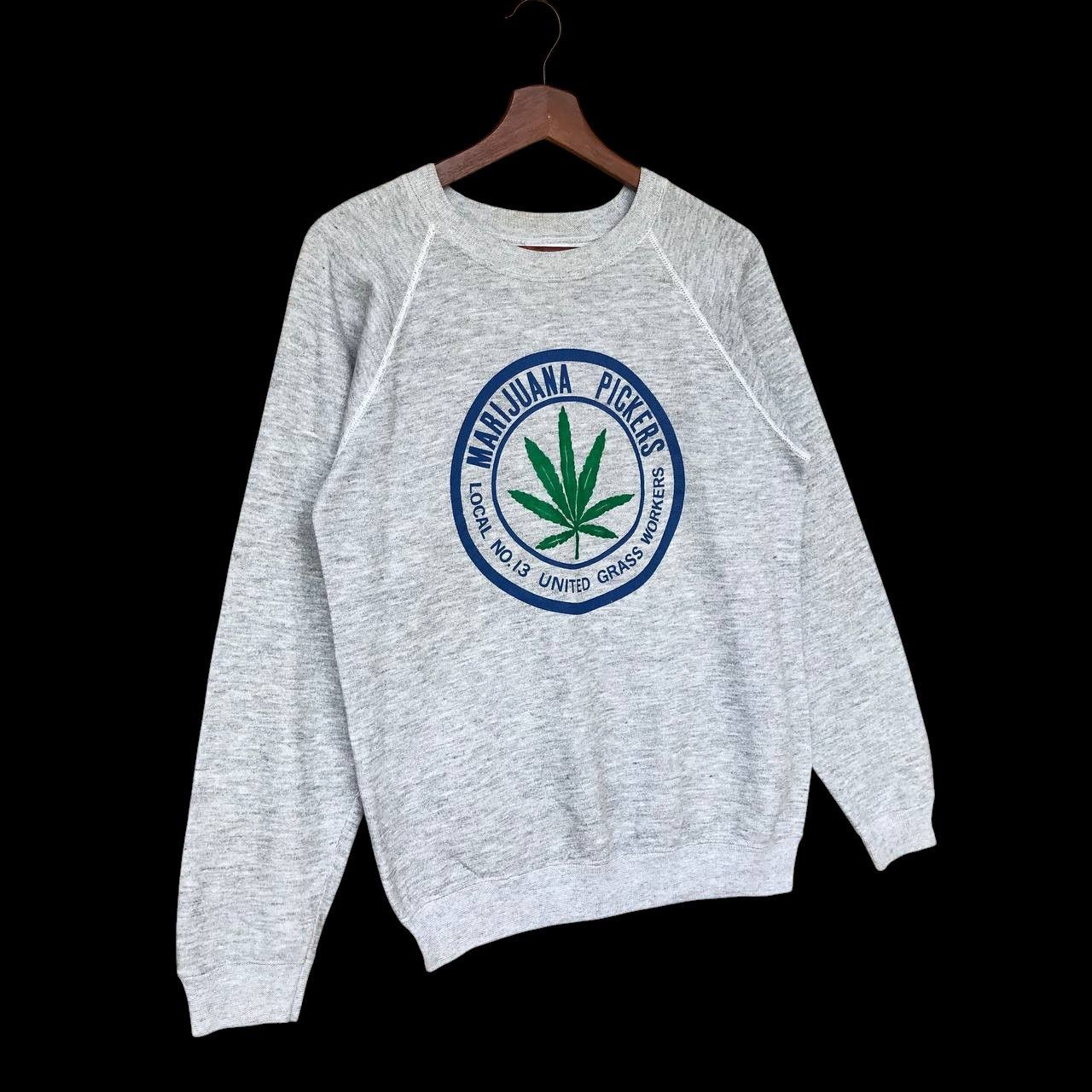 Vintage RARE 80s VINTAGE MARIJUANA PICKERS CREWNECK SWEATSHIRT Size US M / EU 48-50 / 2 - 2 Thumbnail