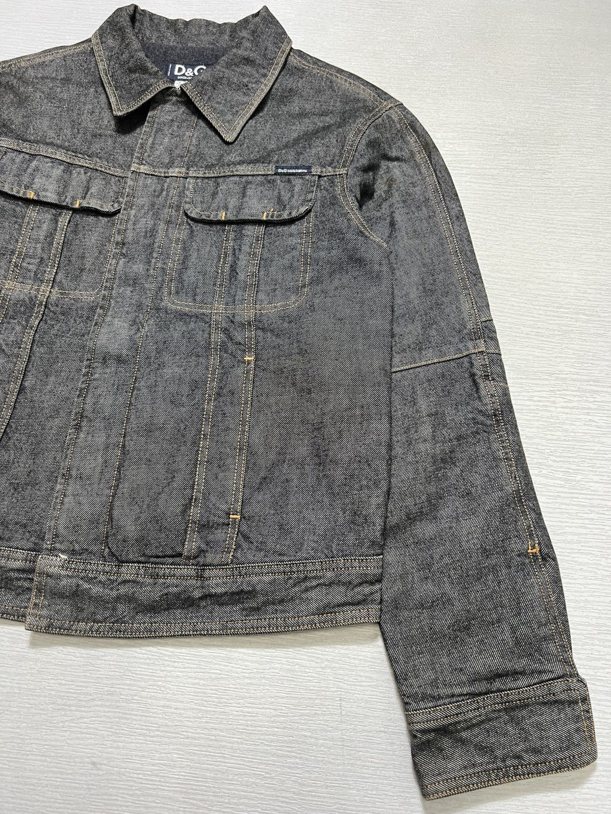 Dolce & Gabbana Dolce & Gabbana - AW03 Velcro Denim Biker Jacket Size US L / EU 52-54 / 3 - 9 Thumbnail