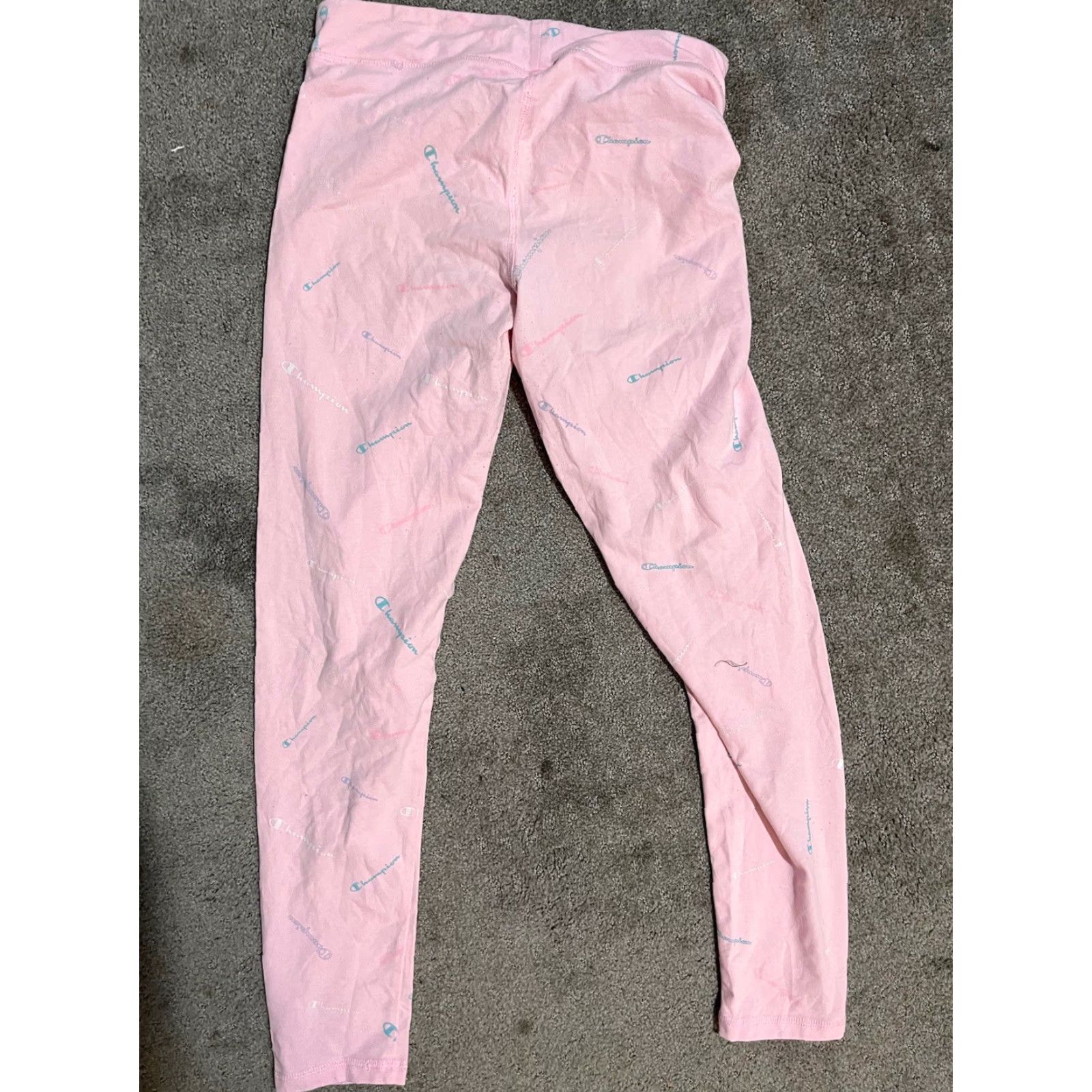Champion VINTAGE Champion Girls Heritage Active Tech Leggings Pink Candy Large Girls Activewear Size 36" / US 14 / IT 50 - 3 Thumbnail