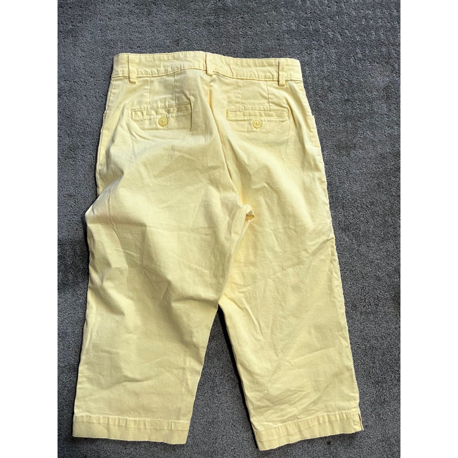 Lee VINTAGE Lee Women's Capri Pants Size 10 Yellow Cotton Spandex Casual Inseam 21.5" Size 32" / US 10 / IT 46 - 3 Thumbnail