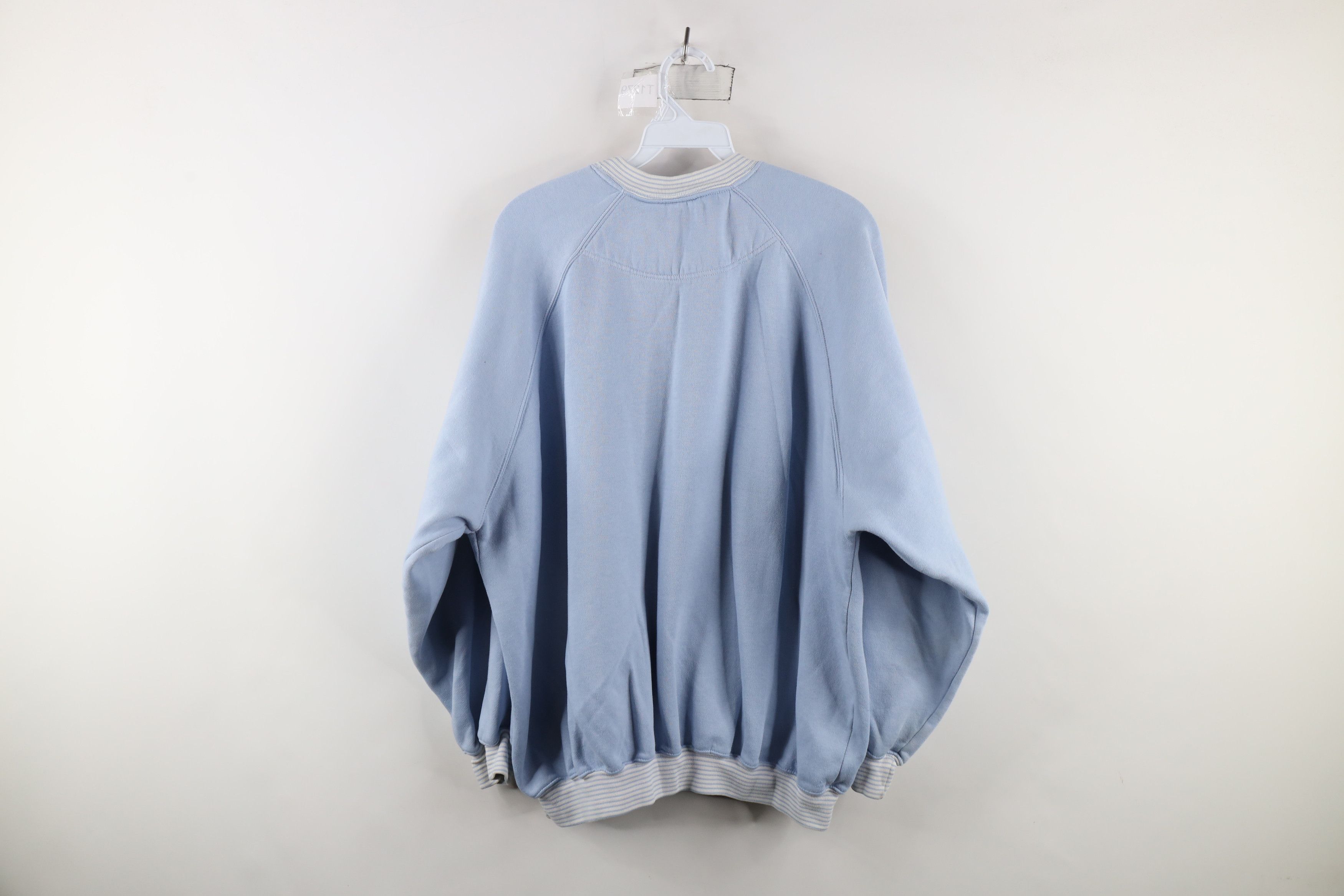 Vintage Vintage 90s Streetwear Crewneck Sweatshirt Light Blue Size XL / US 12-14 / IT 48-50 - 9 Thumbnail