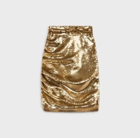 o1bcso1str1123 2J468955Q.06AF Mini Skirt in Argent/Or