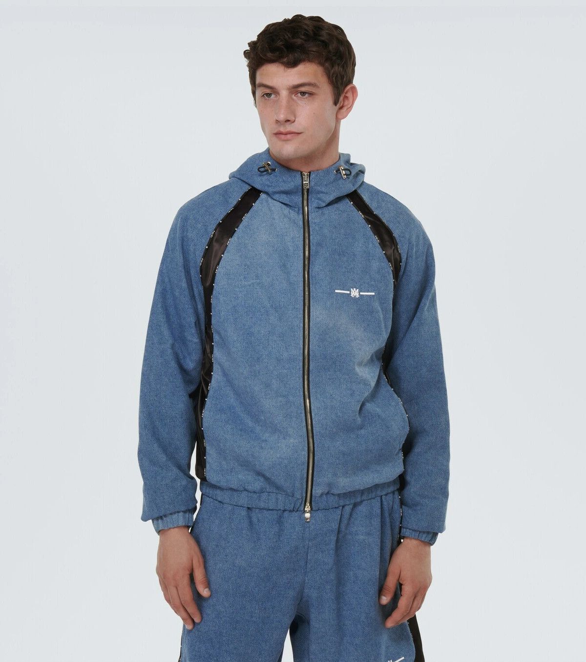 Amiri o1y0525 Denim Hooded Jacket in Blue Size US S / EU 44-46 / 1 - 2 Thumbnail