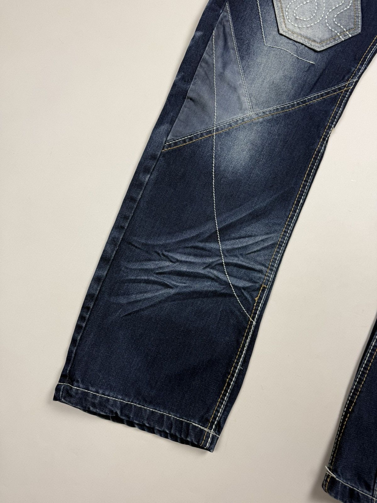 Japanese Brand J-Rag Men’s Japanese Style Multipocket Patchwork Jeans Size US 33 - 8 Thumbnail