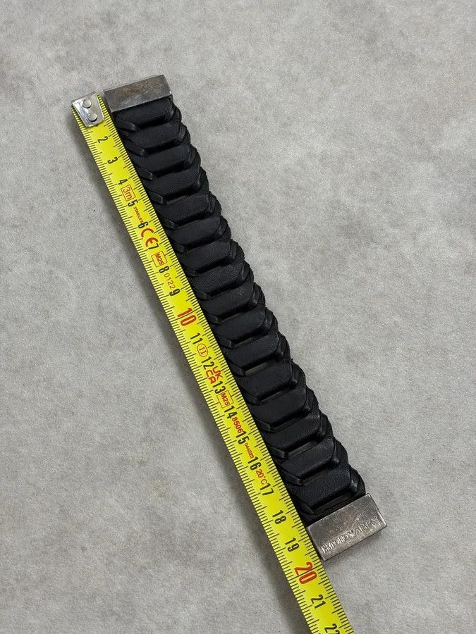 Emporio Armani 2010s Emporio Armani Black Leather Bracelet Size ONE SIZE - 8 Thumbnail