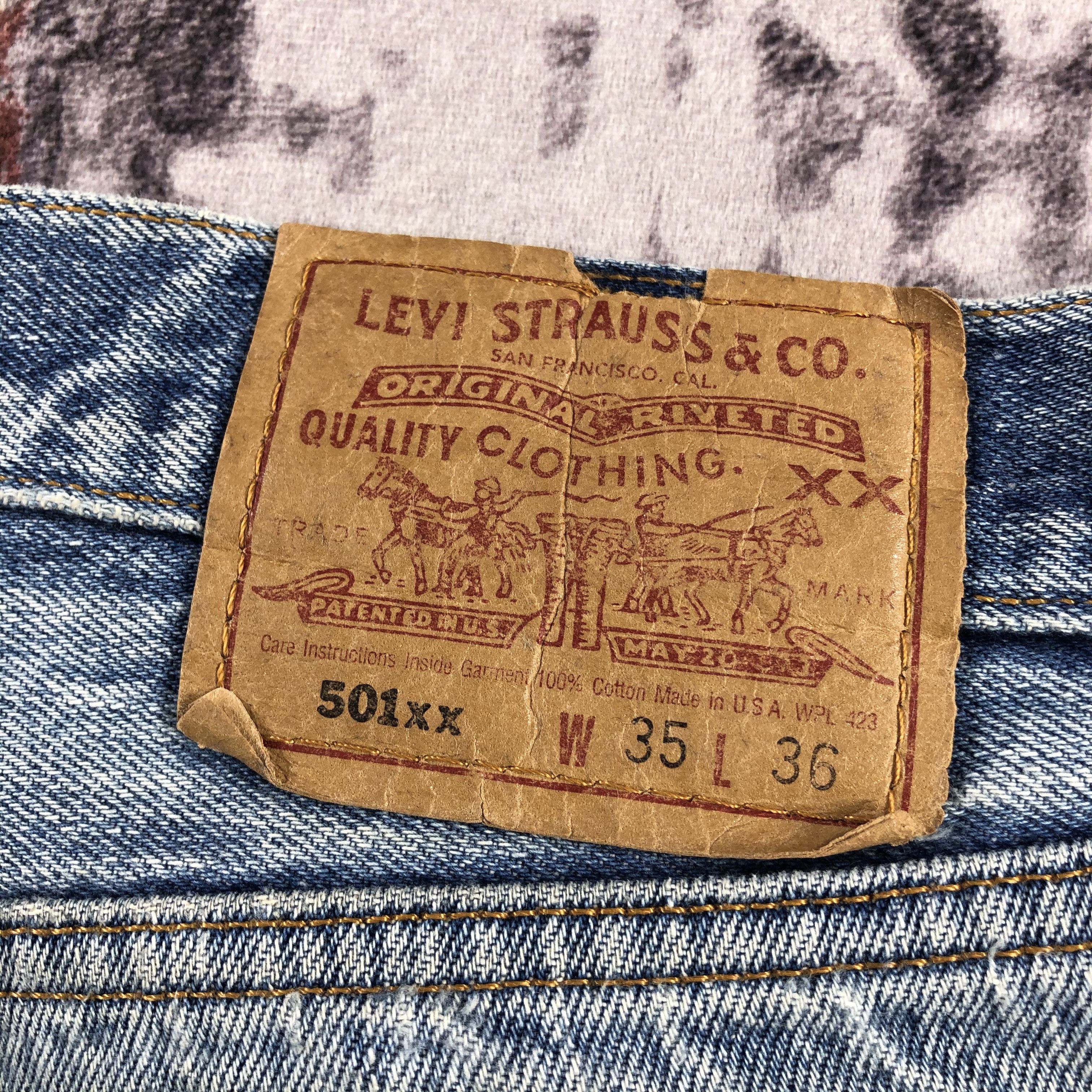 Levi's Vintage 90s Distress Levis 501 Jeans-JM2769 Size US 35 - 6 Thumbnail