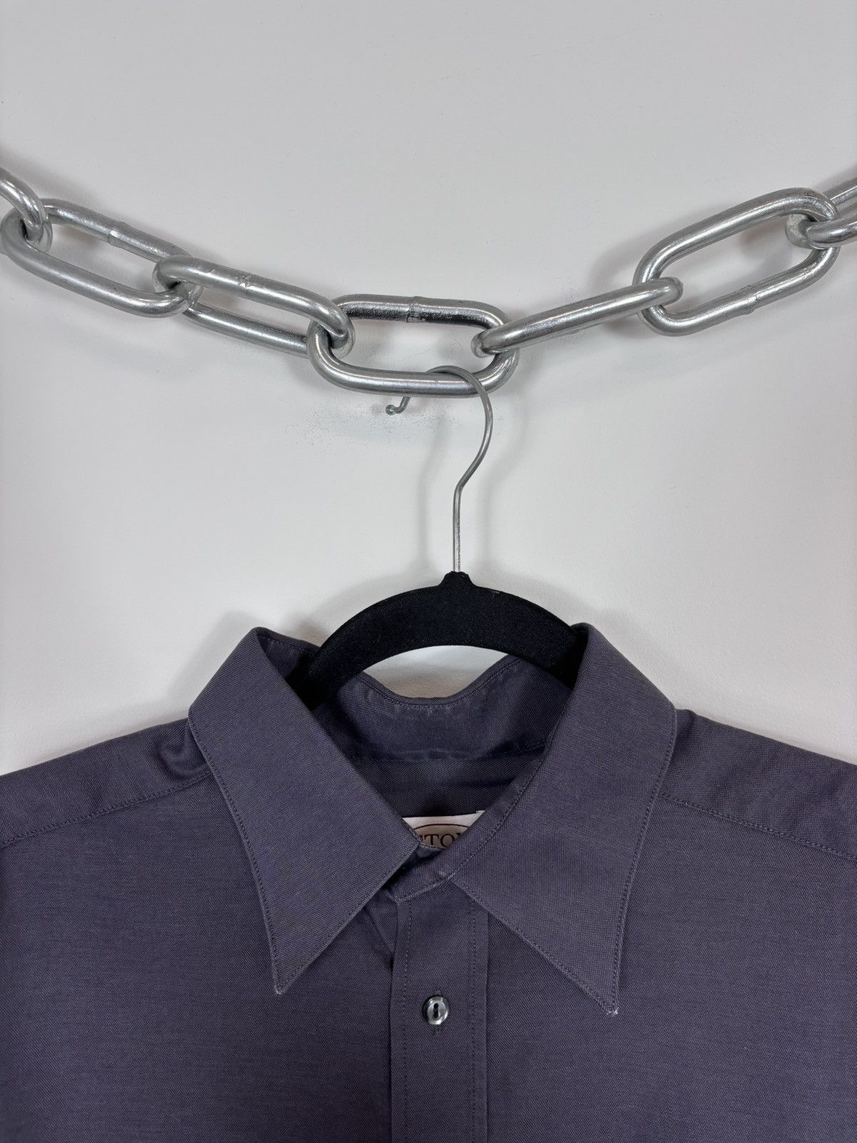 Eton Eton Elastar Vintage Men’s Navy Grey Button Up Shirt Size US XL / EU 56 / 4 - 4 Thumbnail