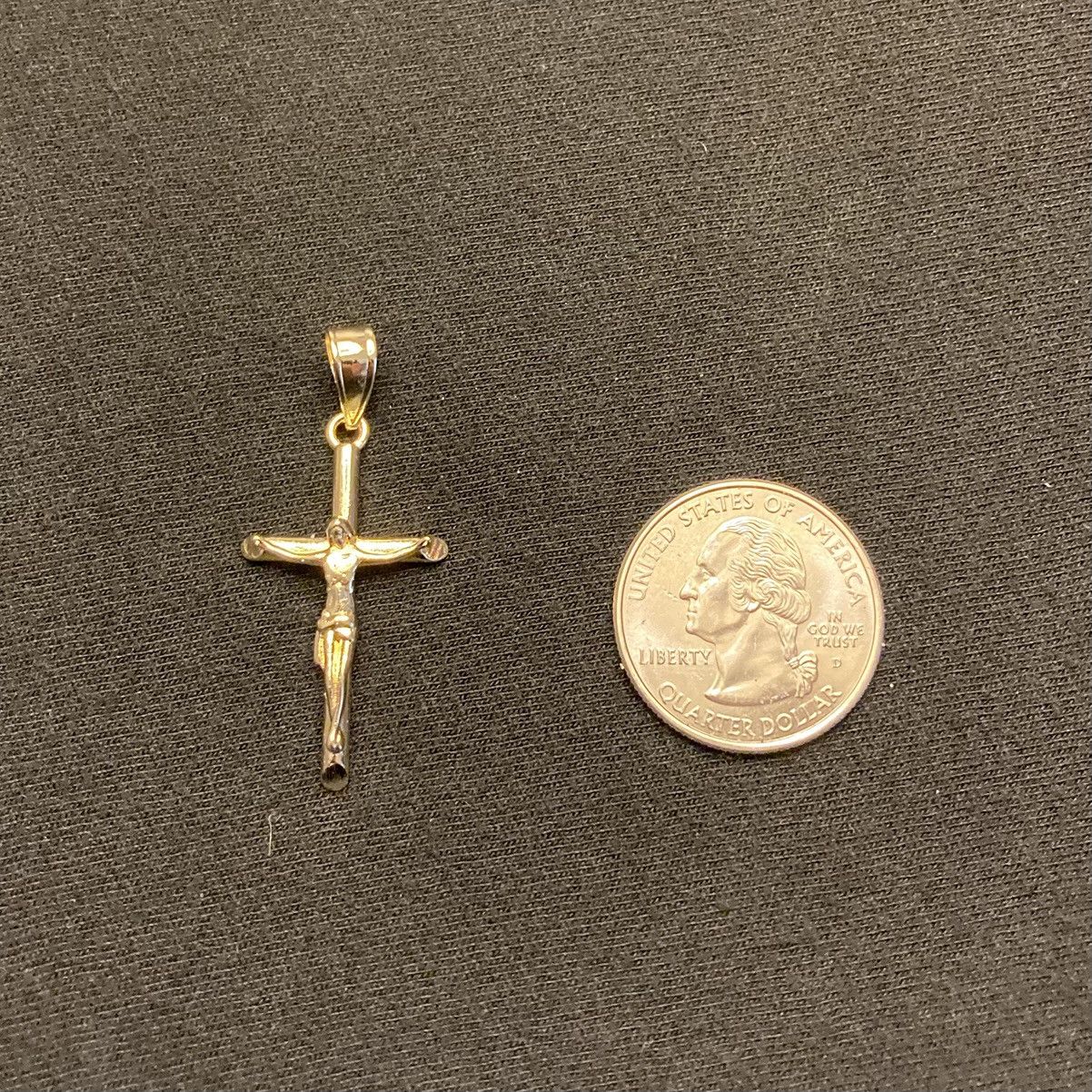 Jewelry Gold Chain Mariner Link Necklace 24in 6mm and Gold Cross Size ONE SIZE - 2 Thumbnail