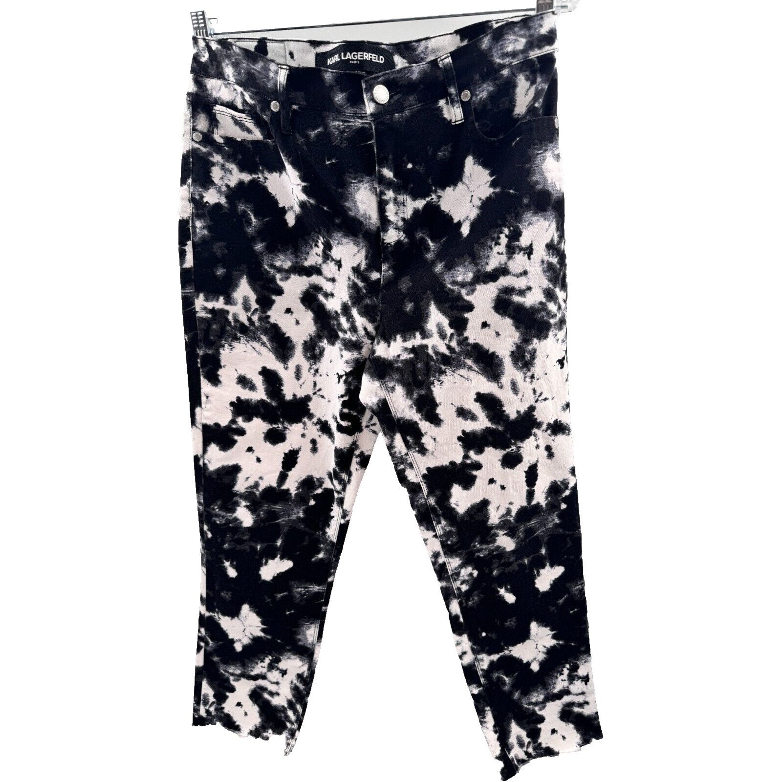 Karl Lagerfeld Karl Lagerfeld Paris 10 Black Tie Dye Crop Jeans Streetwear Size 34" / US 12 / IT 48 - 1 Thumbnail