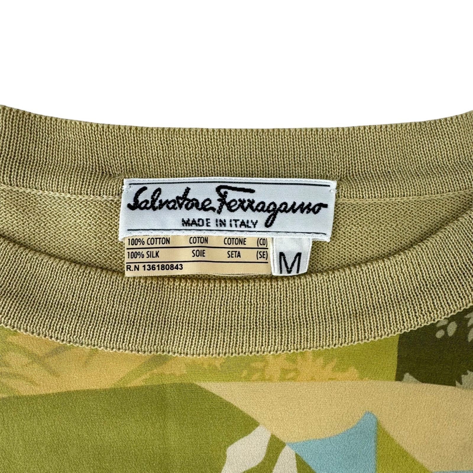 Salvatore Ferragamo Ferragamo Silk Short Sleeve Shirt Size M / US 6-8 / IT 42-44 - 5 Thumbnail