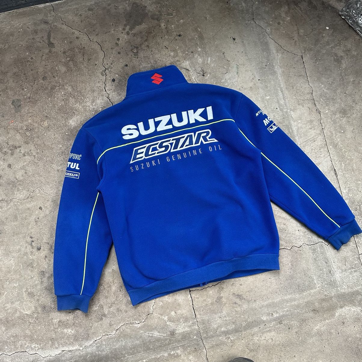 NASCAR Vintage Suzuki Racing Team Japanese Speed Fleece Jacket Size US XL / EU 56 / 4 - 9 Thumbnail