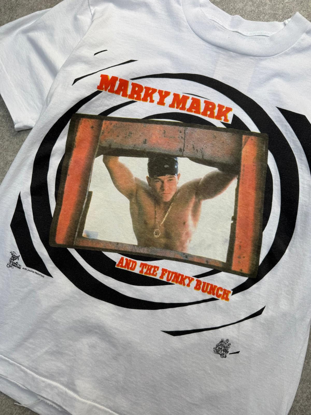 Designer 1991 Marky Mark Single Stitch Graphic Tee Size ONE SIZE - 2 Thumbnail
