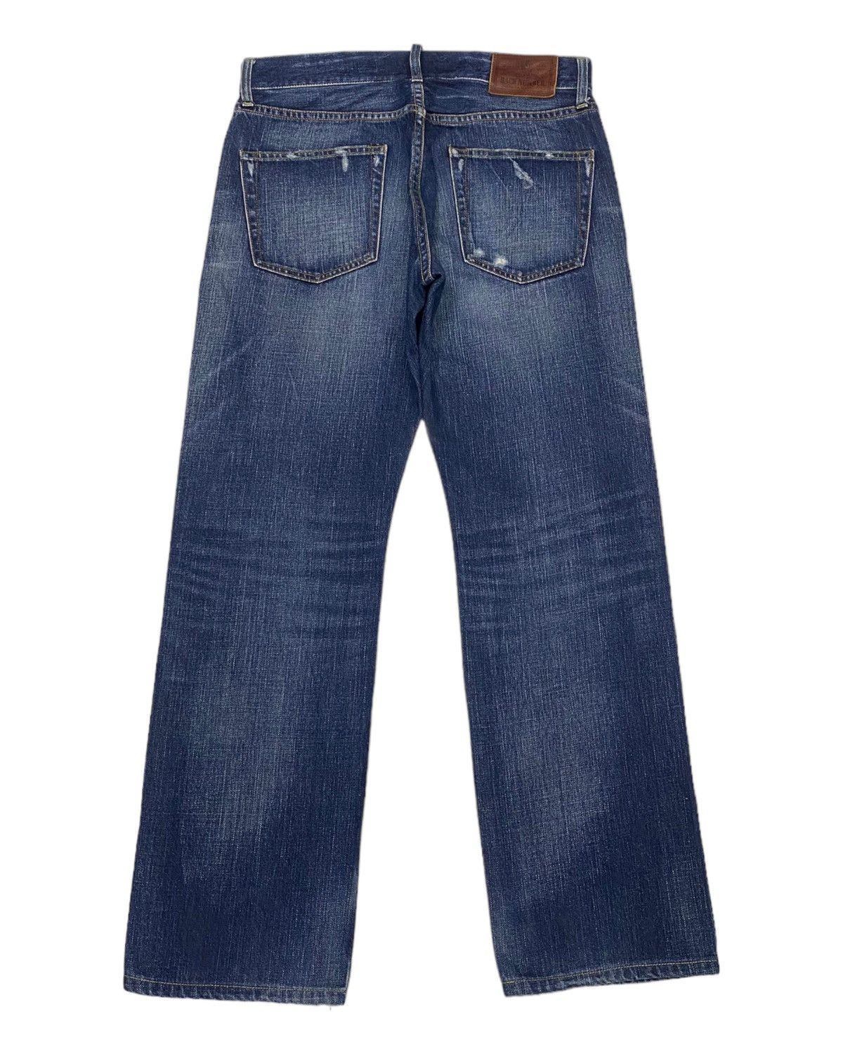 Hysteric Glamour × Japanese Brand VINTAGE BACK NUMBER BAGGY DISTRESSED DENIM JEANS Size US 31 - 2 Thumbnail