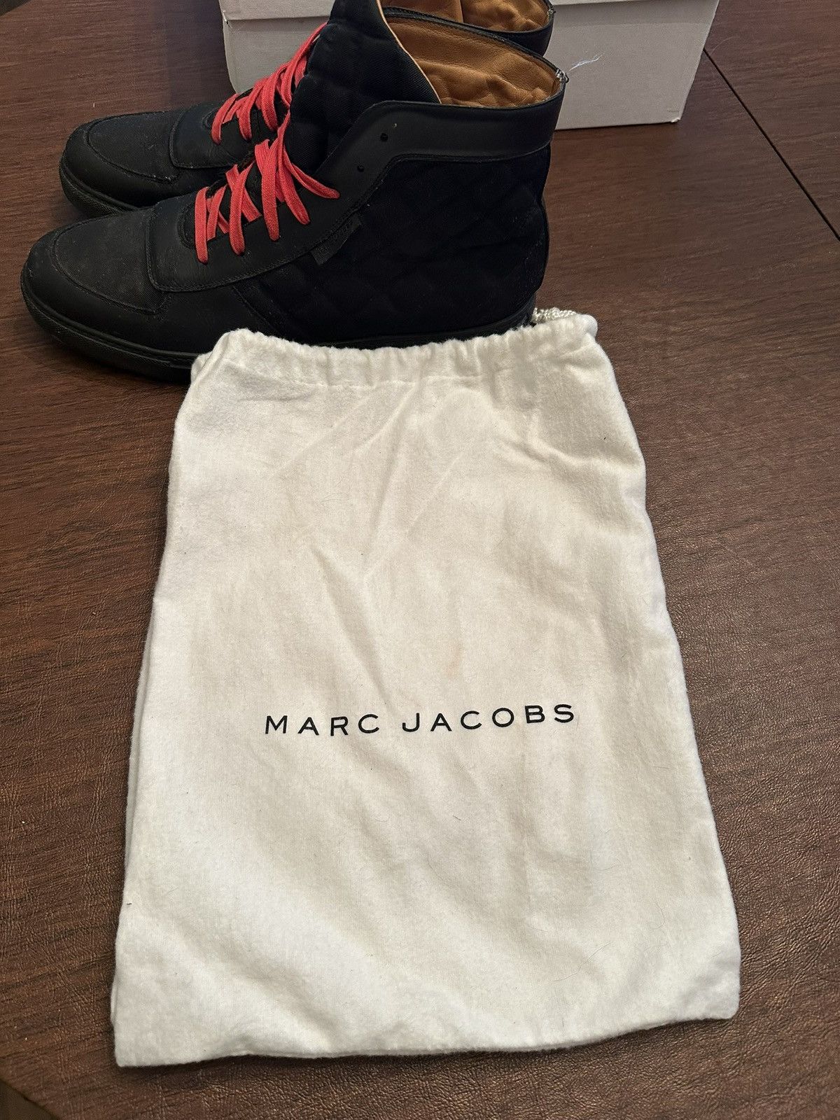Marc Jacobs Marc Jacobs Black & Red Hightops Size US 13 / EU 46 - 9 Thumbnail