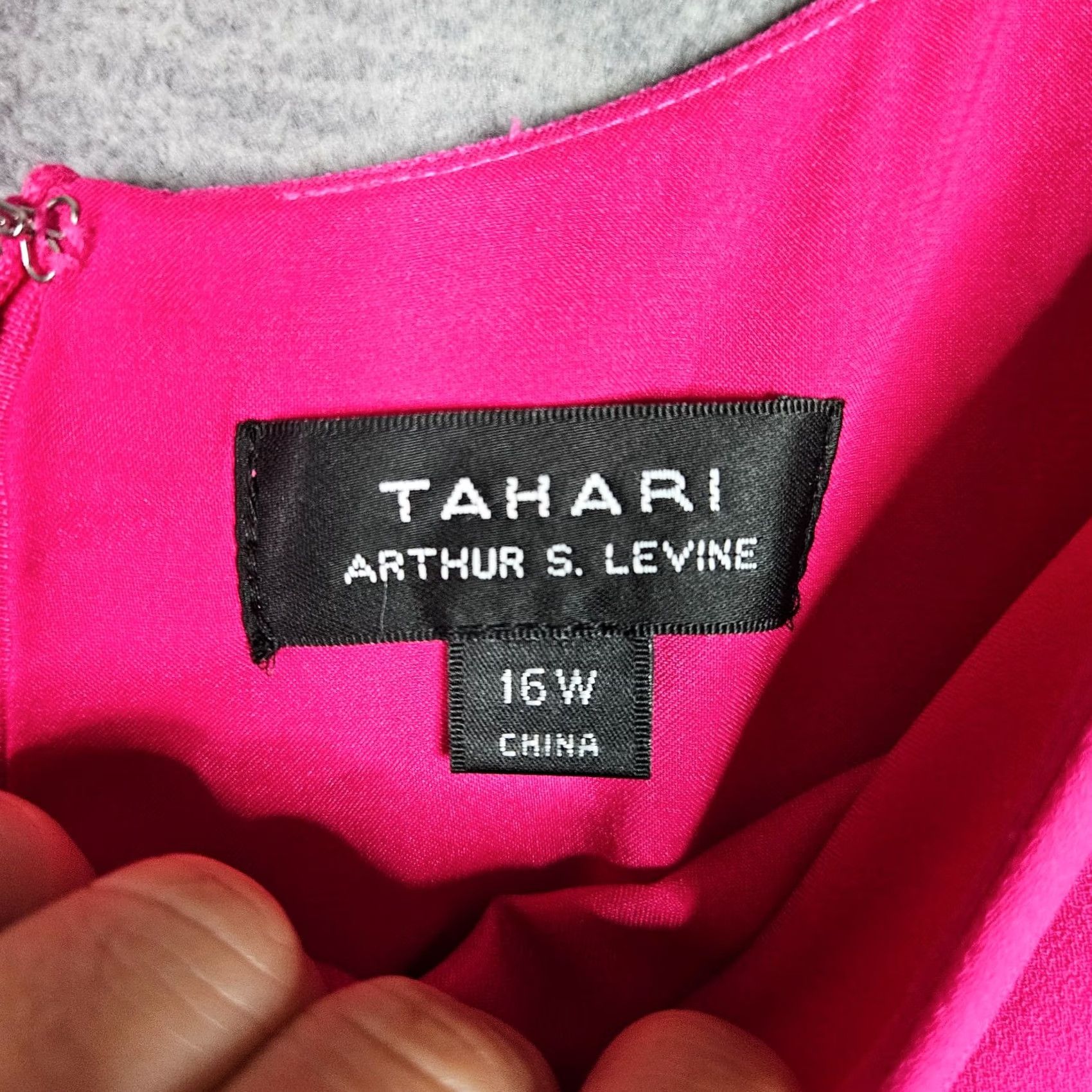 Vintage Tahari A-Line Sheath Dress Womens Plus 16W Pink NWT Size XXL / US 16-18 / IT 52-54 - 6 Thumbnail