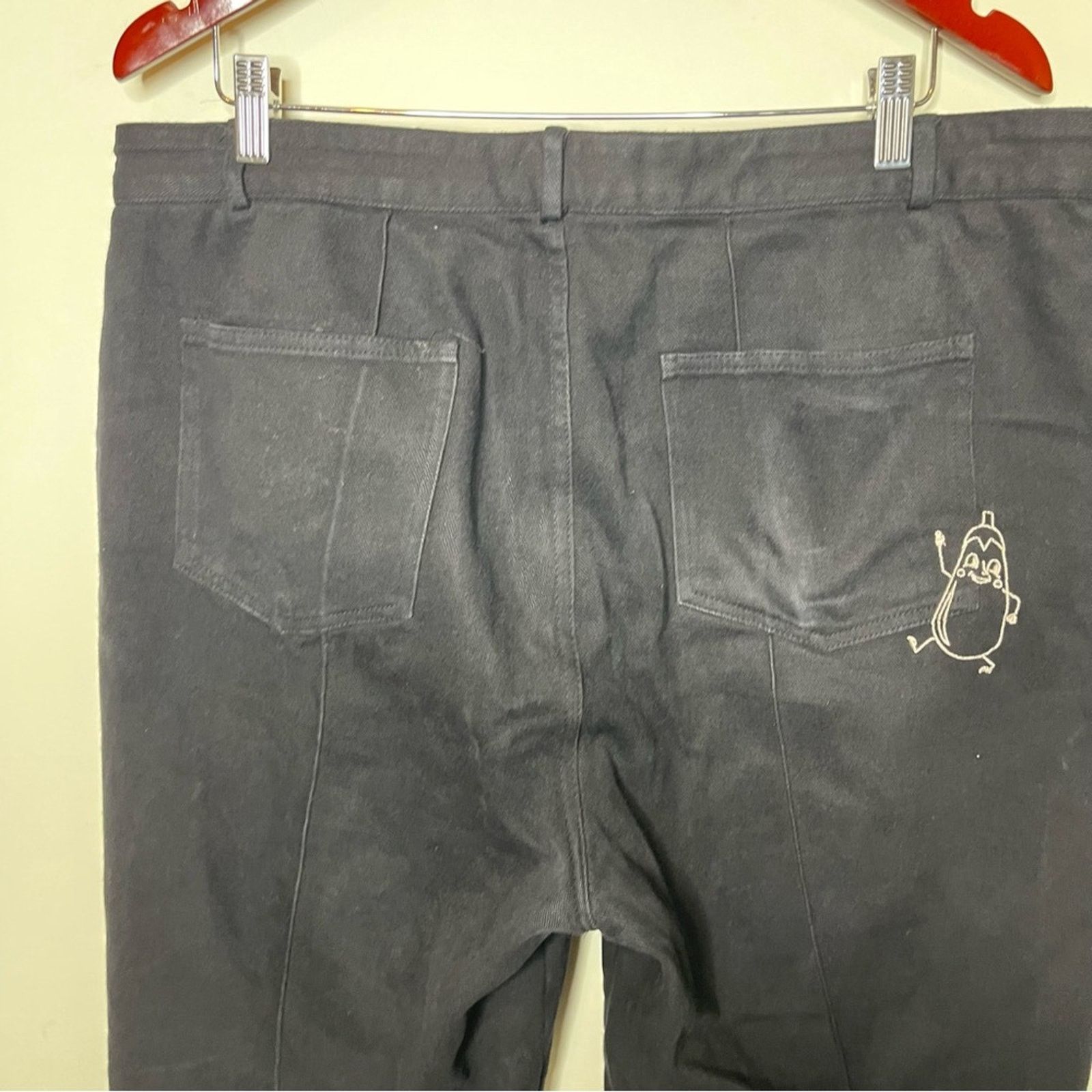 Percival Percival X Harry Lambert Black pants Embroidered Eggplant Size US 36 / EU 52 - 7 Thumbnail