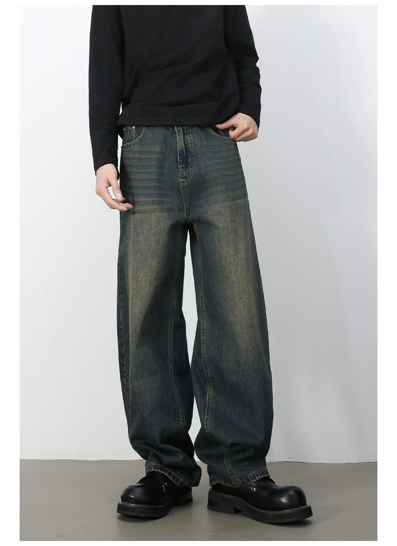 Japanese Brand × Jean American retro men's loose straight washed scimitar jeans Size US 32 / EU 48 - 1 Thumbnail