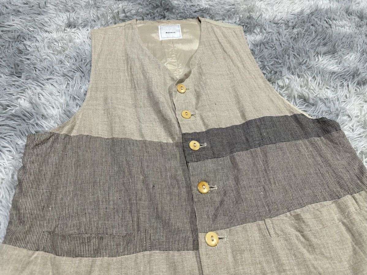 Dezert 🔥Rare Dezert Panelled Design Hemp Vest Ziggy Chen Style Size US M / EU 48-50 / 2 - 2 Thumbnail
