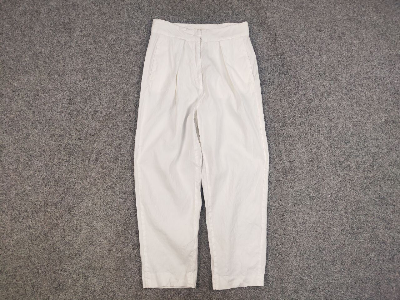 Other Tela Design Regular White Linen blend Solid Trouser Pants Size 30" / US 8 / IT 44 - 5 Thumbnail