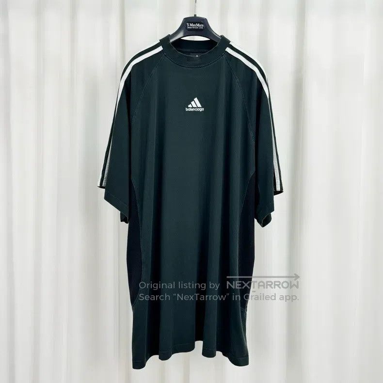 Balenciaga Balenciaga Patchwork Embroidered Letter Short Sleeve Size US S / EU 44-46 / 1 - 1 Thumbnail