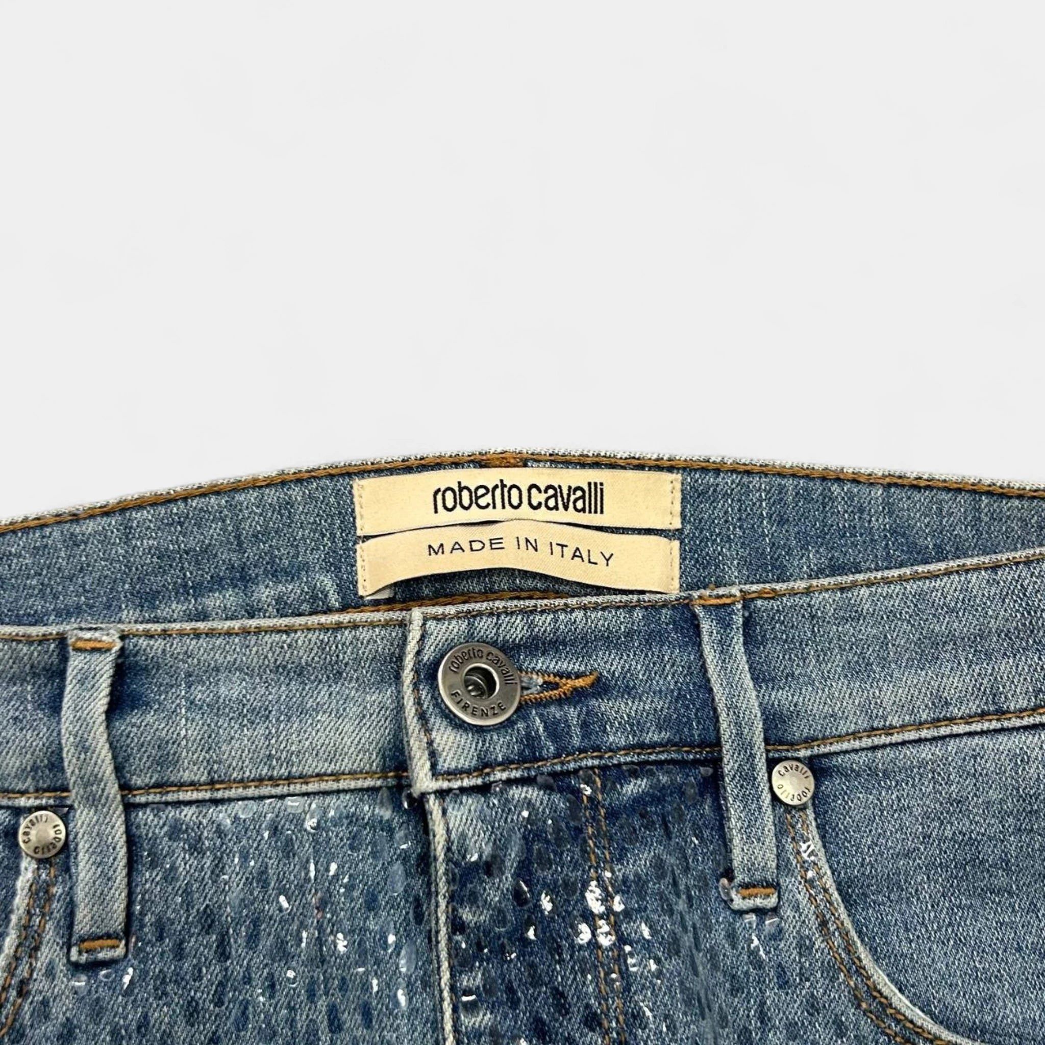Roberto Cavalli Roberto Cavalli 2000s Snakeskin Texture Jeans Size 30" / US 8 / IT 44 - 4 Thumbnail