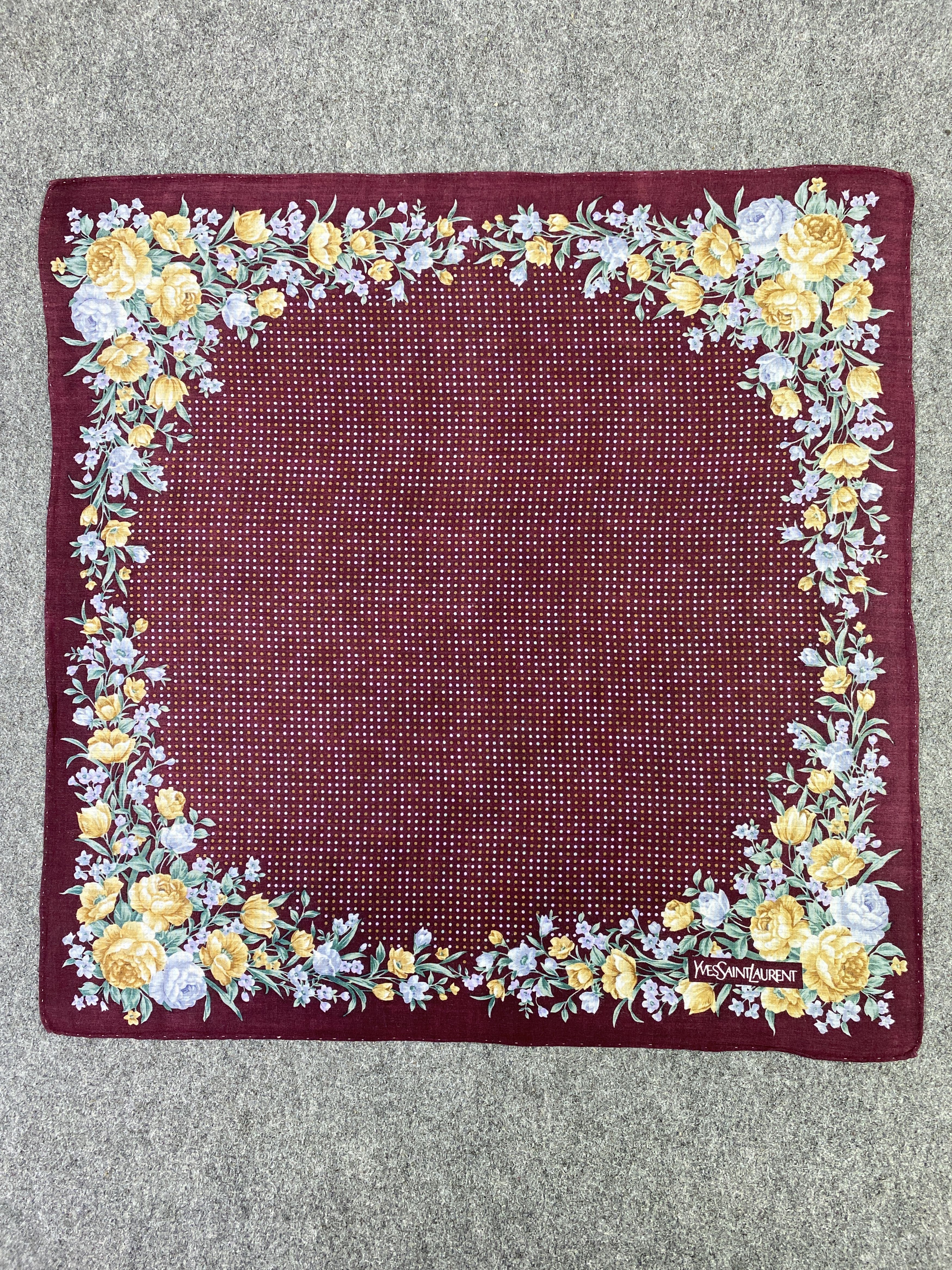 Yves Saint Laurent Yves Saint Laurent Handkerchief / Neckerchief KT0194 Size ONE SIZE - 4 Thumbnail