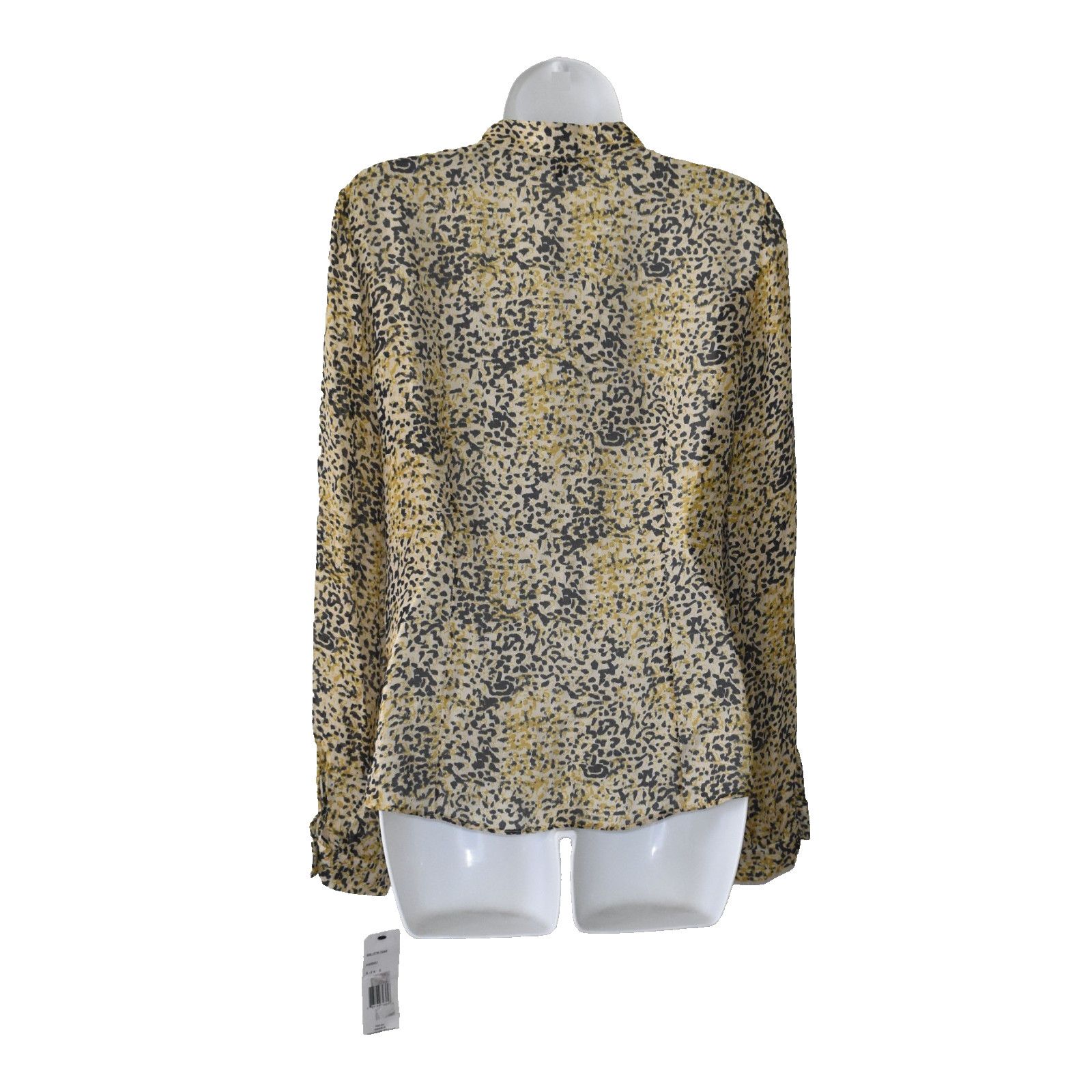 Lafayette 148 NEW LAFAYETTE 148 Leopard Print 100% Silk Ruffle Blouse Sz 0 Size XS / US 0-2 / IT 36-38 - 3 Thumbnail