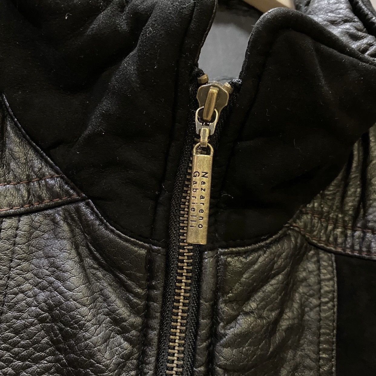 Nazareno Gabrielli × Vintage Rare Vintage Nazareno Gabrielli Italy Leather Jacket Size US L / EU 52-54 / 3 - 5 Thumbnail