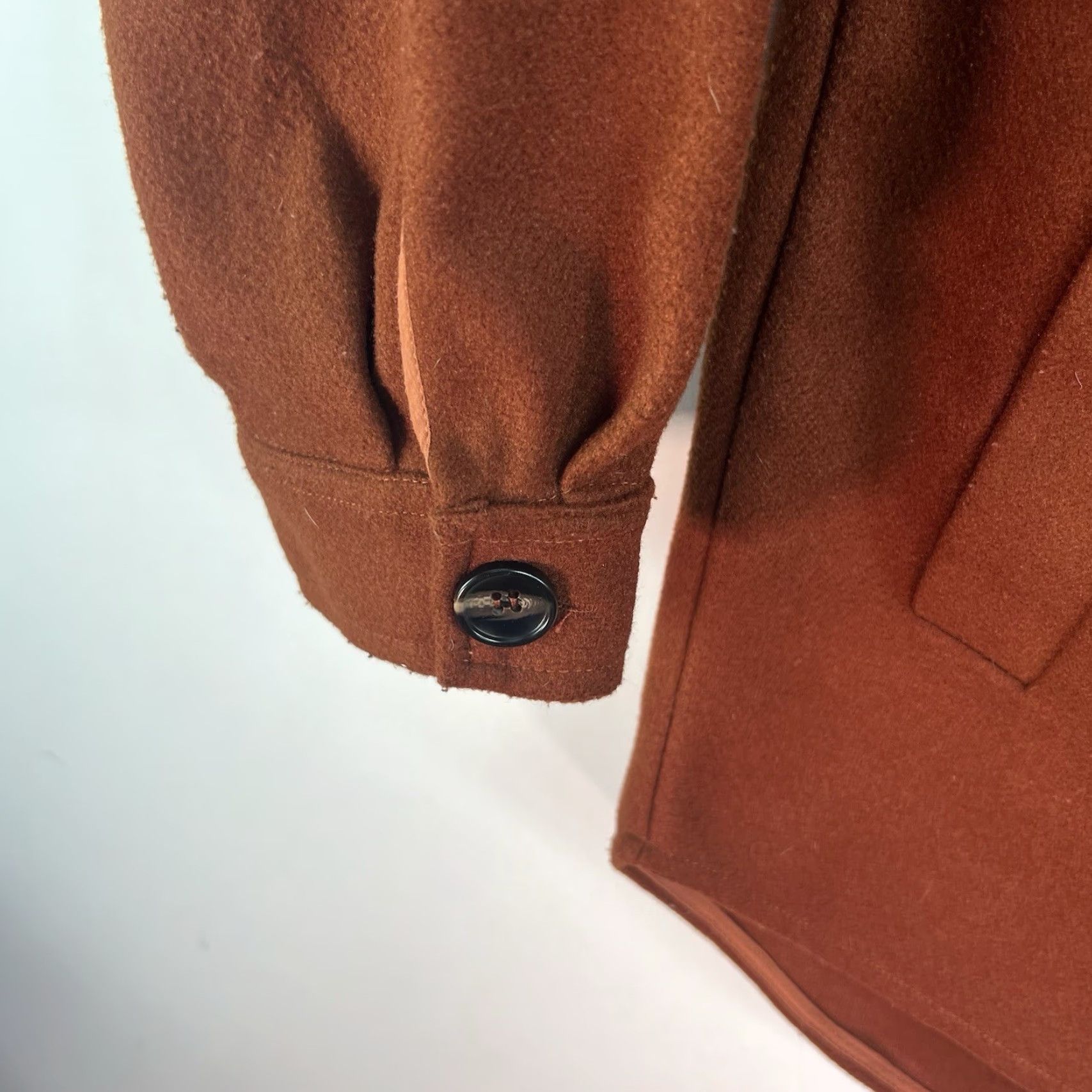 Rusty STACCATO Button-Up Shacket Jacket Womens Size L Rust Brown Polyester Flannel Pockets Casual Fall Size L / US 10 / IT 46 - 5 Thumbnail