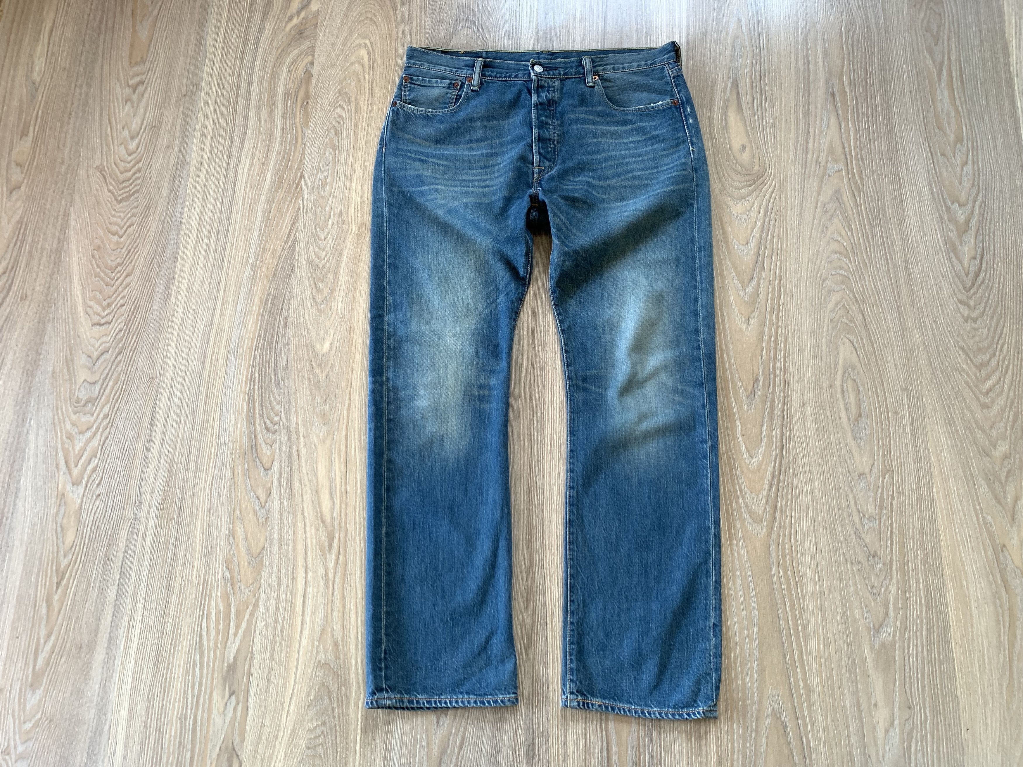 Levi's Levi's 501 Distressed Blue Jeans Size US 34 / EU 50 - 2 Thumbnail