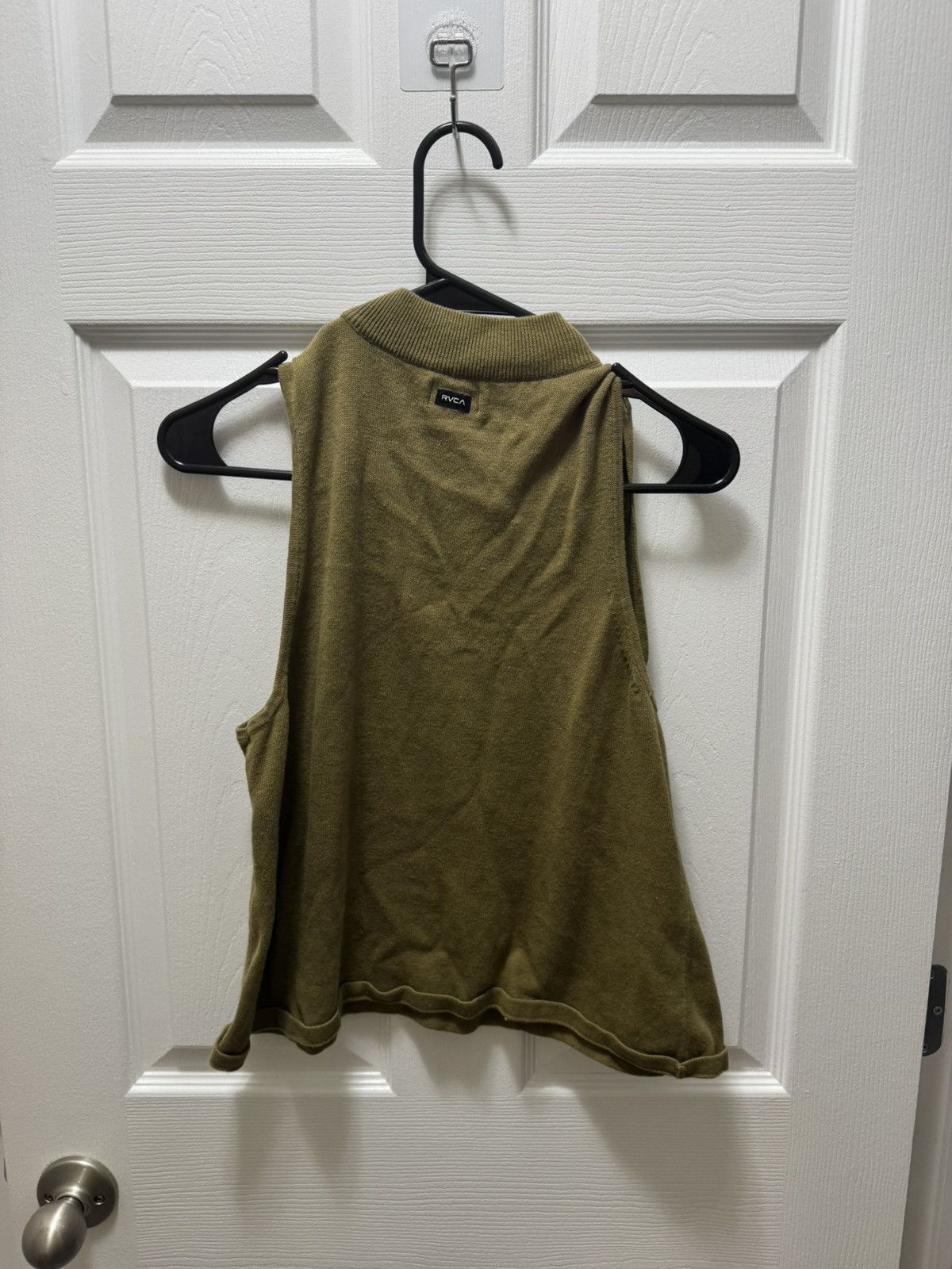 RVCA RVCA Green Collar Sleeveless Cropped Skater Top Size US M / EU 48-50 / 2 - 2 Thumbnail