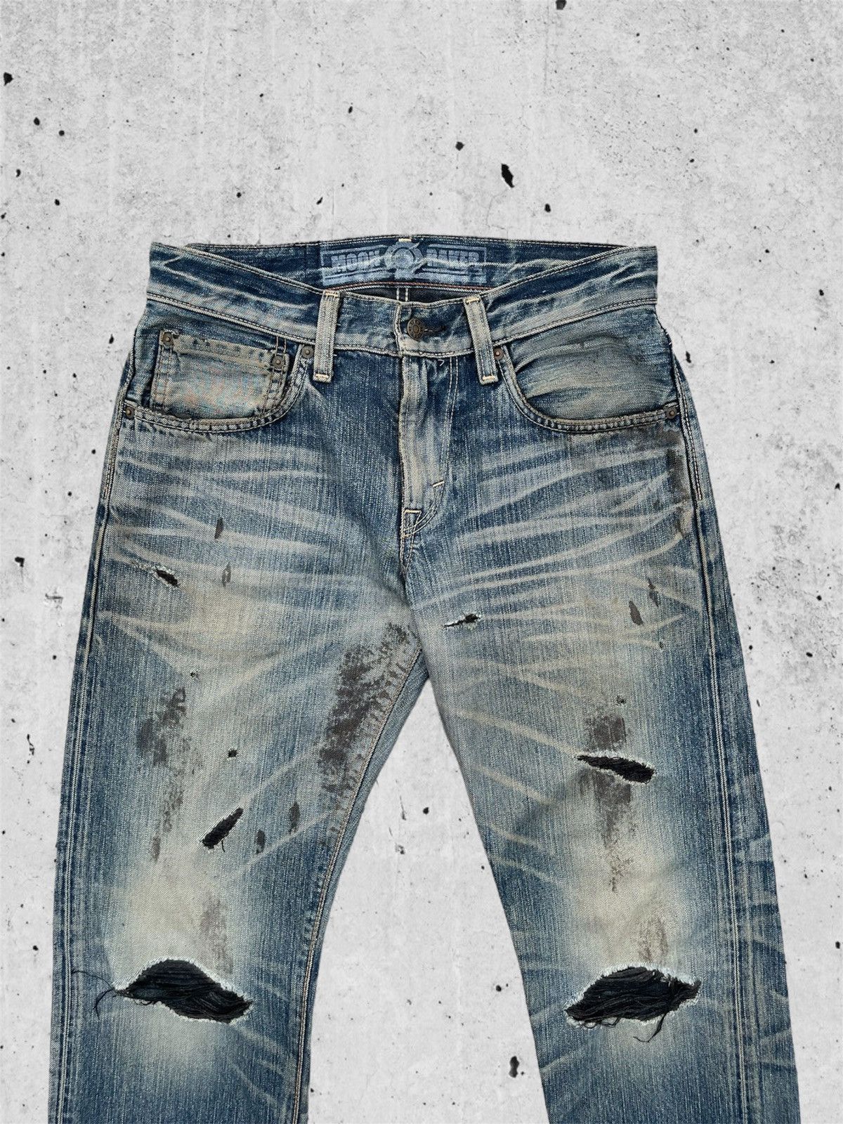 Edwin × Japanese Brand 🔥 Edwin 503 Distressed Denim Vintage W30 🔥 Size US 30 / EU 46 - 4 Thumbnail