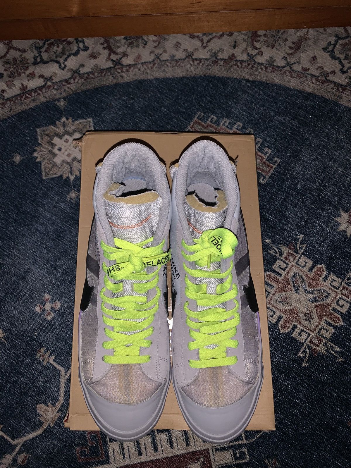 Nike 2018 Nike Blazer Mid Off-White Wolf Grey Serena Queen Size US 11.5 / EU 44-45 - 4 Thumbnail