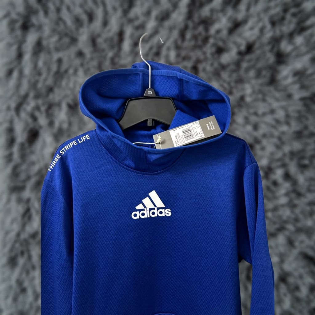 Adidas Adidas Hoodie Mens Small Royal Blue Ti GFX Logo Pullover Sweatshirt Sports Hoodie Mens Size US S / EU 44-46 / 1 - 1 Thumbnail