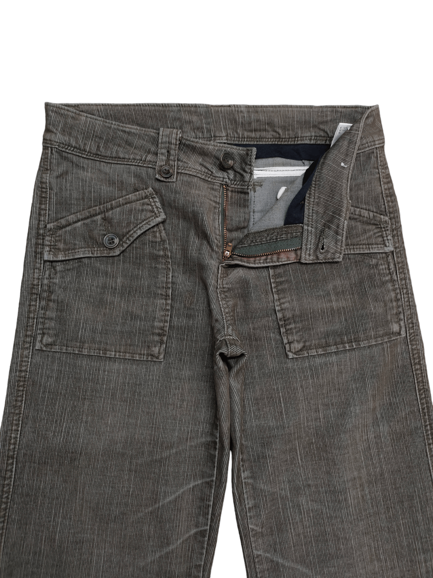 If Six Was Nine Flare Jeans Japan Corduroy Denim Bush Pants Bootcut Y2k Size US 31 - 10 Thumbnail