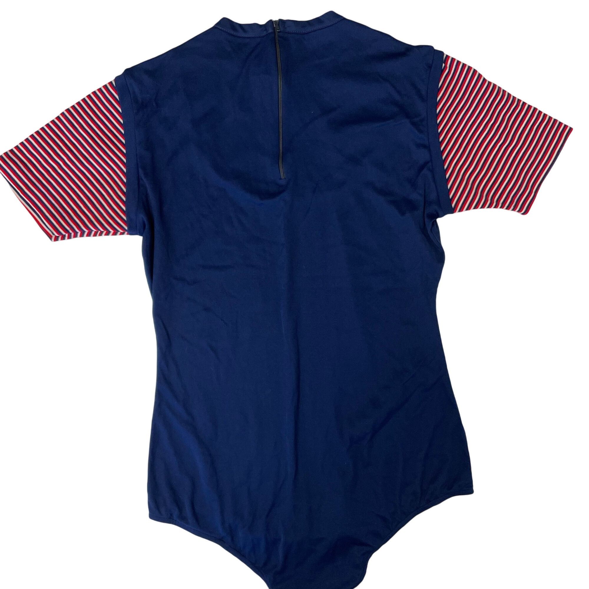 Other Vtg Dawnelle Blue Nylon MoD AEROBICS RETRO Bodysuit Size M / US 6-8 / IT 42-44 - 2 Thumbnail