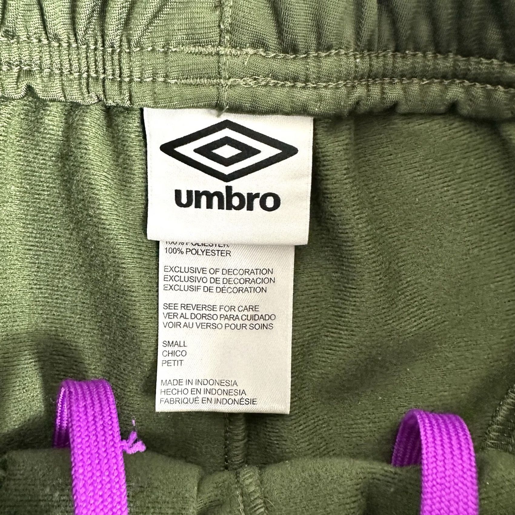Umbro Umbro Track Pants Womens Small Green Purple Striped Polyester Activewear Train Size 28" / US 6 / IT 42 - 8 Thumbnail
