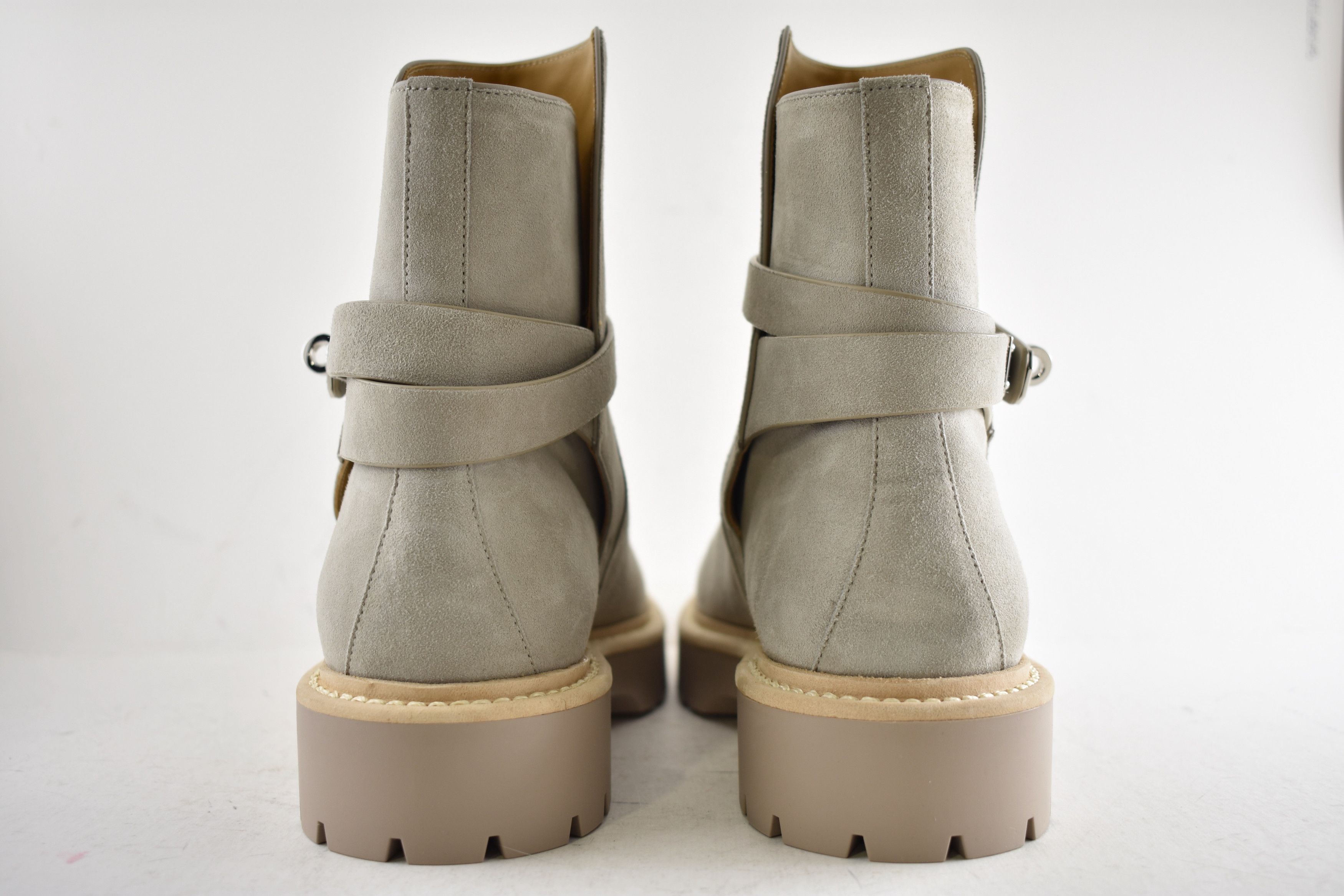 Hermes Hermes Jeff Ankle Boot Galet Suede Kelly Lock Buckle 40 Size US 10 / IT 40 - 16 Thumbnail
