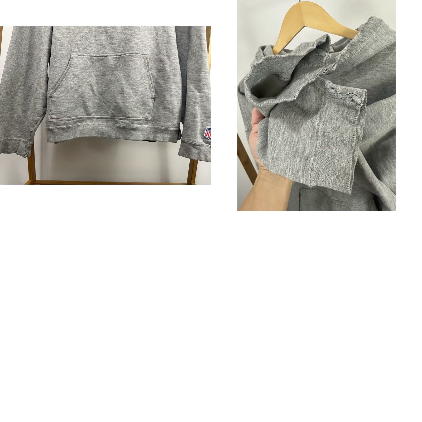 Reebok VTG Reebok Philadelphia Eagles NFL Thrashed Distressed Hoodie Sweatshirt L Men Gray Pullover Football Grunge NFL Mens Size US L / EU 52-54 / 3 - 8 Thumbnail