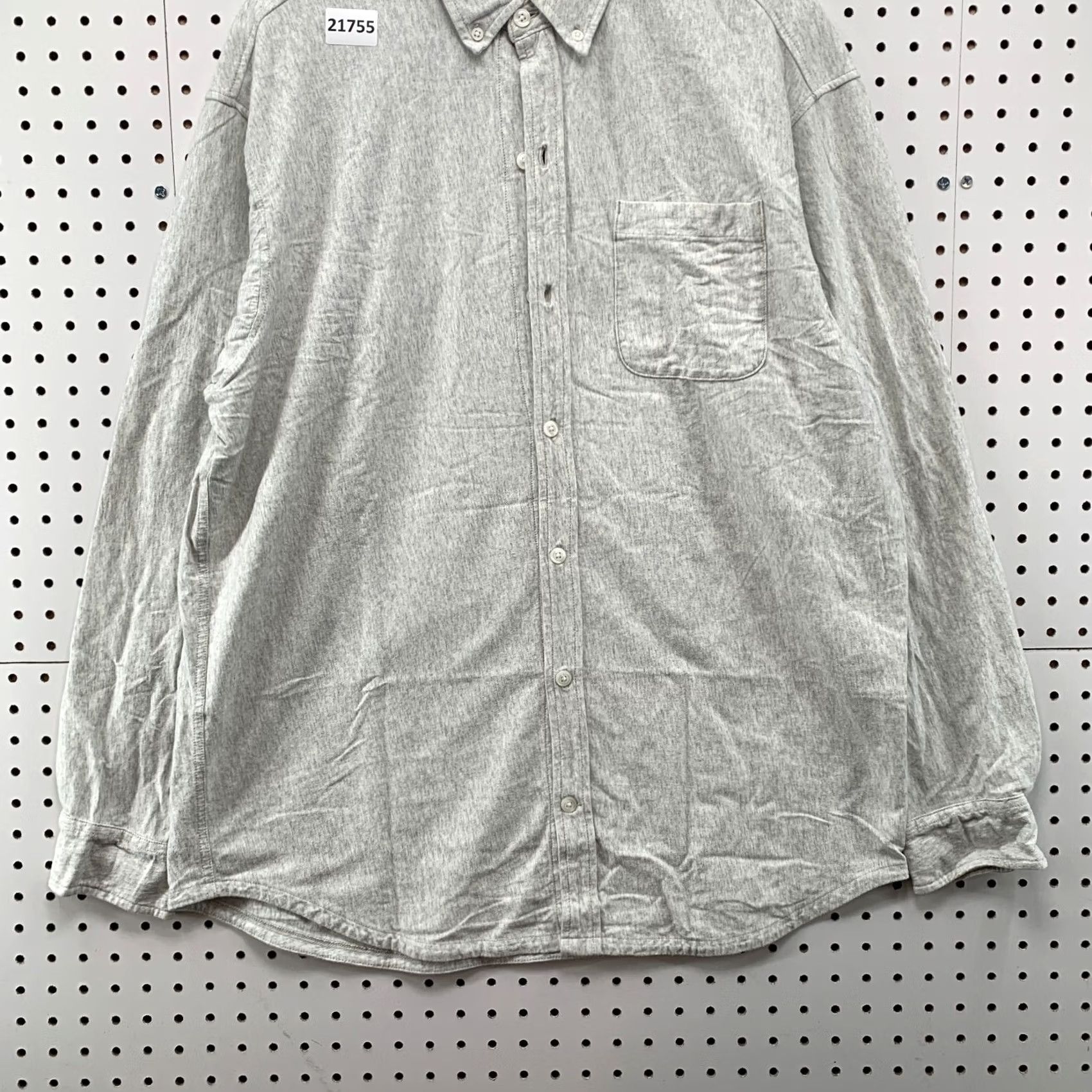 Duluth Trading Company Duluth Trading Company Button-Down Shirt Gray 100% Cotton Mens M Pocket Button-Up Shirt Size US M / EU 48-50 / 2 - 6 Thumbnail