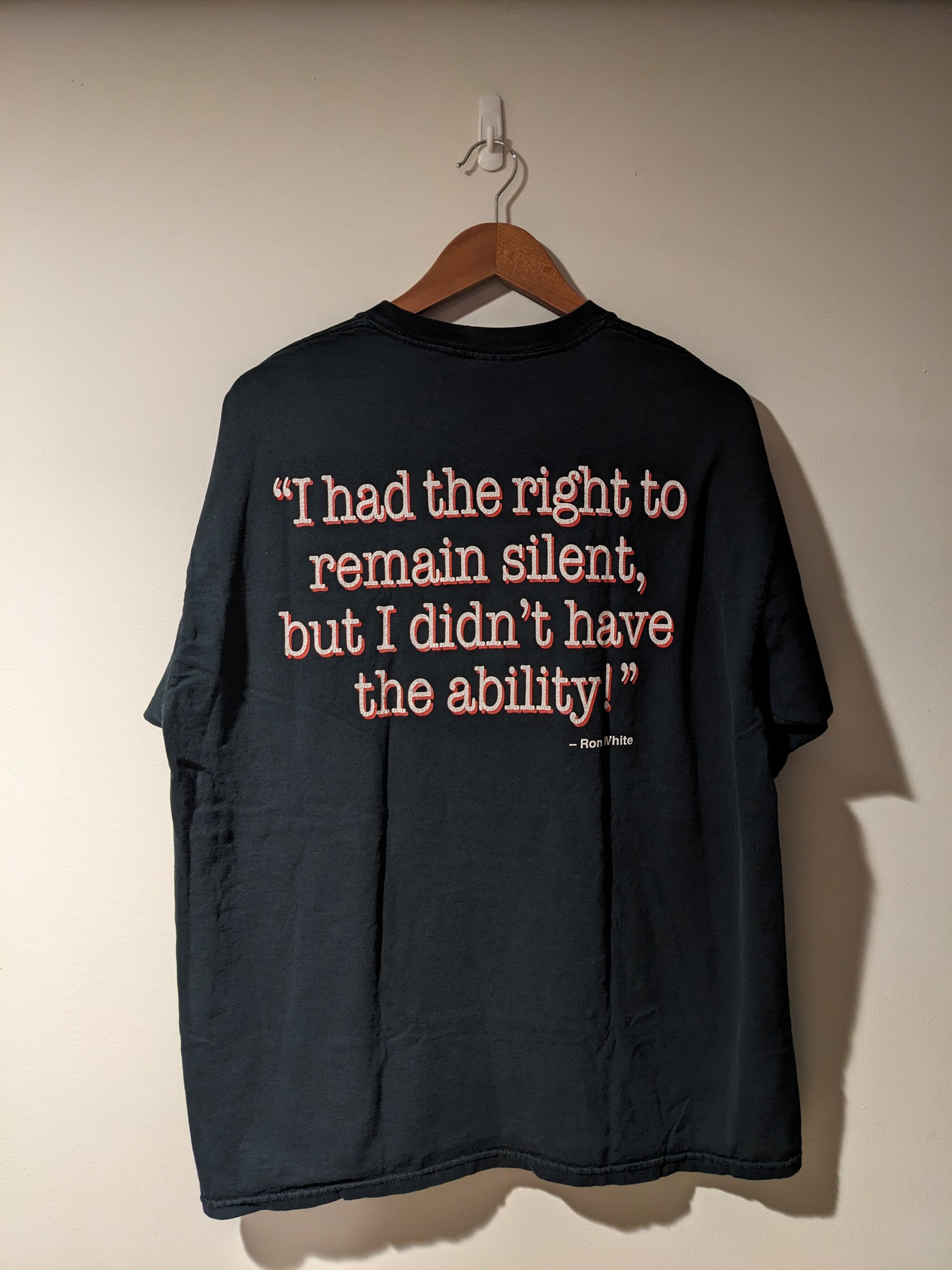 Gildan × Vintage Vintage Ron Tater Salad White Comedy Black X-Large T-Shirt Size US XL / EU 56 / 4 - 1 Thumbnail