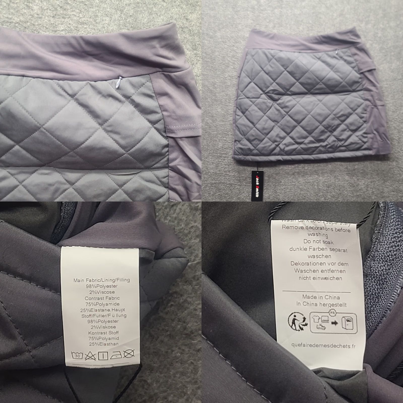 Vintage VINTAGE Jack Smith Skirt Womens M Insulated Puffer Quilted Zip Off Pockets Shirt? Size 32" / US 10 / IT 46 - 8 Thumbnail